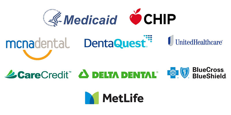 dentist proudly accepts most PPO insurances, CHIP, MEDICAID and CareCredit®, and others
